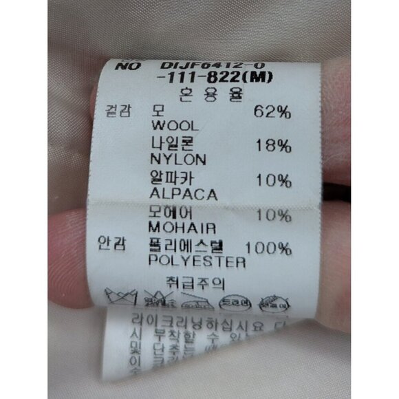 DIA Wool Alpaca Hot Pink Large Hounds Tooth Fitted Coat Size Small - Picture 15 of 15